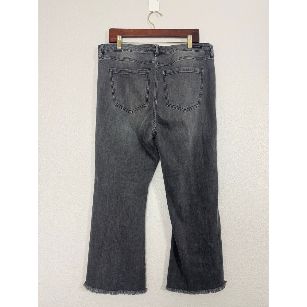 Liverpool Los Angeles Gray Split Hem Kick Flare Jeans Raw Hem 16 - Picture 5 of 9